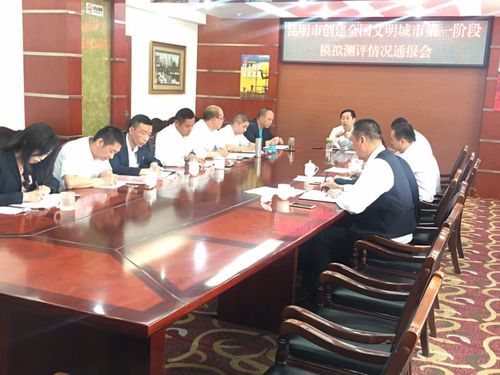 六公司昆明市创建文明城市第一阶段模拟测评情况通报会1